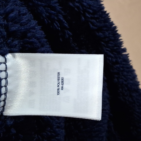 Lands' End Long Sleeve Cozy Hi-Pile Quarter Zip w/Pockets in Navy 1X 16W-18W - Picture 6 of 6